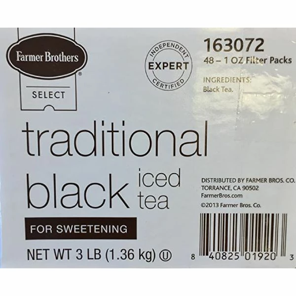 Farmer Brothers Black Iced Tea For Sweetening, 4 Boxes - 48/1 Oz 5 Farmer Brothers Black Iced Tea For Sweetening, 4 Boxes - 48/1 Oz - Image 3