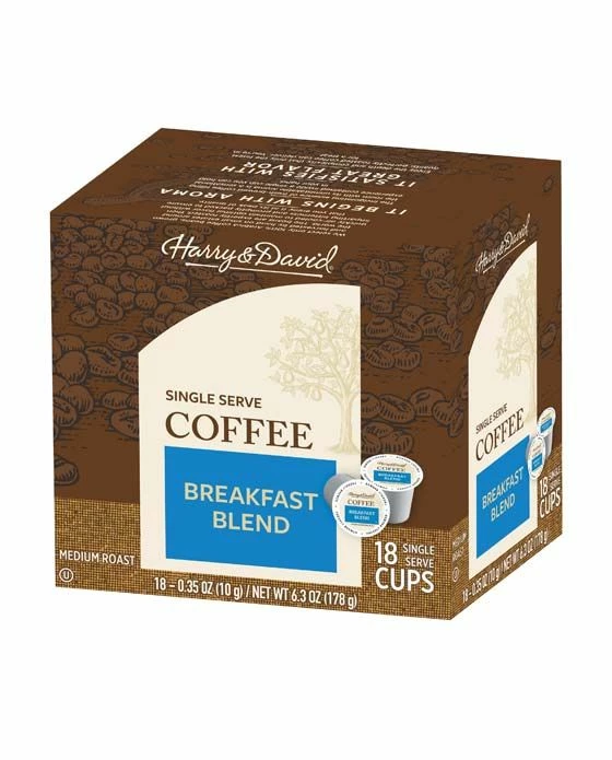 Harry & David Breakfast Blend Coffee Single Serve Cups, 4/18 Count 4 Harry & David Breakfast Blend Coffee Single Serve Cups, 4/18 Count - Image 2