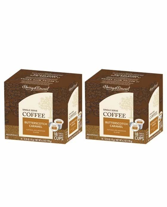 Harry & David Butterscotch Caramel Single Serve Coffee, 2/18 Count 3 Harry & David Butterscotch Caramel Single Serve Coffee, 2/18 Count