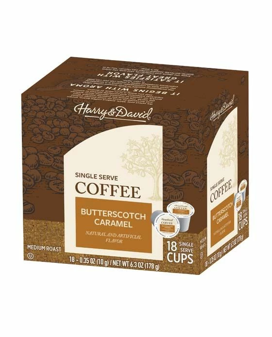 Harry & David Butterscotch Caramel Single Serve Coffee, 2/18 Count 4 Harry & David Butterscotch Caramel Single Serve Coffee, 2/18 Count - Image 2