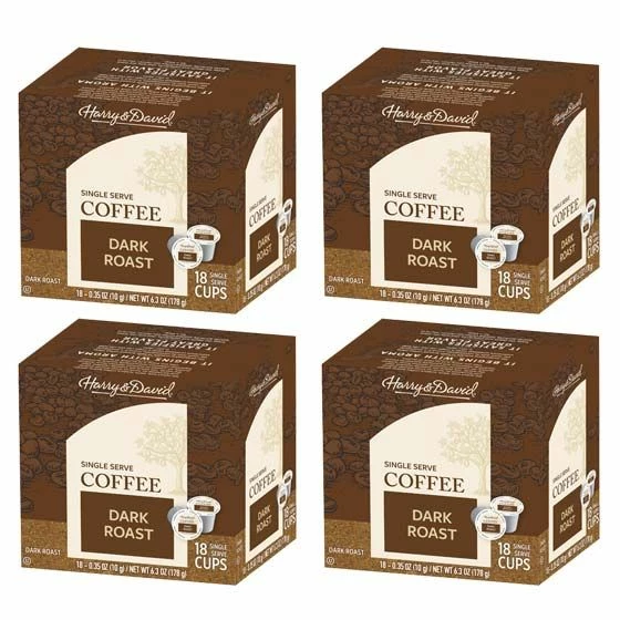 Harry & David Dark Roast Single Serve Cups, 4/18 Count 3 Harry & David Dark Roast Single Serve Cups, 4/18 Count