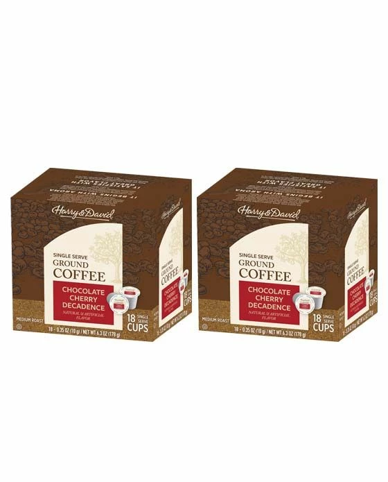 Harry & David Chocolate Cherry Decadence Single Serve Coffee, 2/18 Count 3 Harry & David Chocolate Cherry Decadence Single Serve Coffee, 2/18 Count