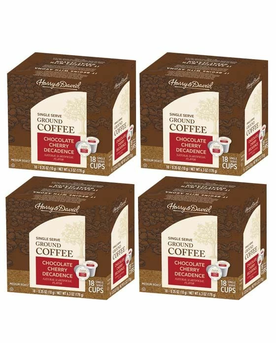 Harry & David Chocolate Cherry Decadence Single Serve Coffee, 4/18 Count 3 Harry & David Chocolate Cherry Decadence Single Serve Coffee, 4/18 Count