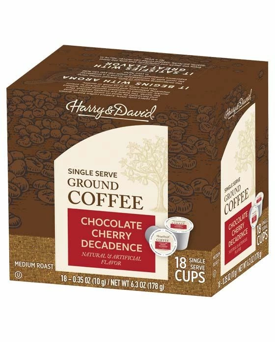 Harry & David Chocolate Cherry Decadence Single Serve Coffee, 4/18 Count 4 Harry & David Chocolate Cherry Decadence Single Serve Coffee, 4/18 Count - Image 2