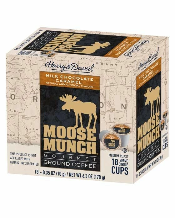 Harry & David Milk Chocolate Caramel Moose Munch Single-Serve Coffee 2/18 Count 5 Harry & David Milk Chocolate Caramel Moose Munch Single-Serve Coffee 2/18 Count - Image 3