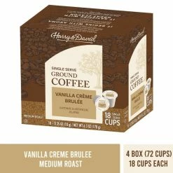 Harry & David Vanilla Creme Brulee Single Serve Coffee, 4/18 Count -coffee Sales Store harrydavidvanillss1