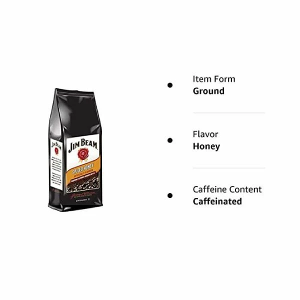 Jim Beam Spiced Honey Bourbon Flavored Ground Coffee, 1 Bag (12 Oz) 4 Jim Beam Spiced Honey Bourbon Flavored Ground Coffee, 1 Bag (12 Oz) - Image 2
