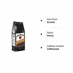 Jim Beam Spiced Honey Bourbon Flavored Ground Coffee, 3 Bags (12 Oz Ea.) -coffee Sales Store honey 2