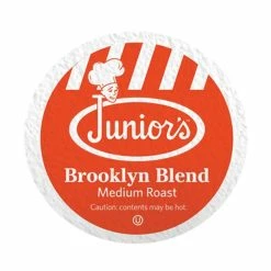 Junior's Most Fabulous Brooklyn Blend, Medium Roast Single Single Serve 4/18 Ct -coffee Sales Store juniors most fabulous brooklyn blend medium roast single single serve 1 ct 1 1