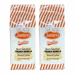 Junior's Most Fabulous French Vanilla, Medium Roast Ground Coffee, 2/12 Oz Bags