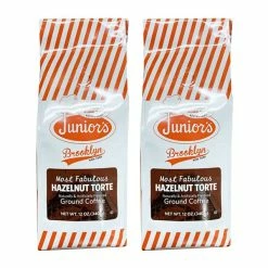 Junior's Most Fabulous Hazelnut Torte, Medium Roast Ground Coffee, 2/12 Oz Bags