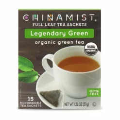 China Mist - Legendary Green Organic Black Full Leaf Tea Sachet, 4 Boxes 15 Count -coffee Sales Store legendarygreen teasachet packet 1 1