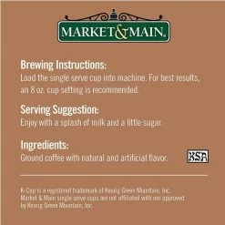 Market & Main Chocolate Peanut Butter Single Serve Coffee Cups, 6 Box (72 Cups) -coffee Sales Store market main chocolate peanut butter cup coffee single serve cups 12cups5