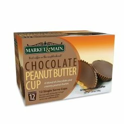 Market & Main Chocolate Peanut Butter Single Serve Coffee Cups, 6 Box (72 Cups) -coffee Sales Store market main chocolate peanut butter cup ground coffee single serve cups 1box 12cups