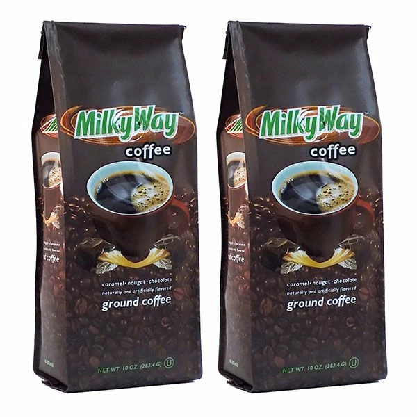 Milky Way Caramel, Nougat And Chocolate, Naturally And Artificially Flavored Ground Coffee,2/10 Oz Bags 3 Milky Way Caramel, Nougat And Chocolate, Naturally And Artificially Flavored Ground Coffee,2/10 Oz Bags