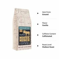 Harry & David Maple Vanilla Moose Munch Gourmet Coffee 6 Bags (12 Oz Each) -coffee Sales Store mm 1 1