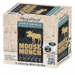 Moose Munch Maple Vanilla Single Serve Coffee By Harry & David, 4/18 Count -coffee Sales Store moose munch maple vanilla single serve coffee by harry and david 4 18 count