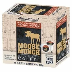 Moose Munch Milk Chocolate Peanut Butter Single Serve Cups, 2/18 Count -coffee Sales Store moose munch milk chocolate peanut butter single serve cups 18 count