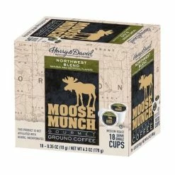 Moose Munch Northwest Blend Coffee Single Serve Cups By Harry & David 2/18 Count -coffee Sales Store moose munch northwest blend coffee single serve cups by harry david 1 box