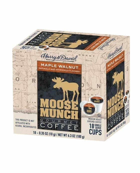 Moose Munch Single Serve Coffee By Harry & David, Maple Walnut, 4/18 Count 4 Moose Munch Single Serve Coffee By Harry & David, Maple Walnut, 4/18 Count - Image 2