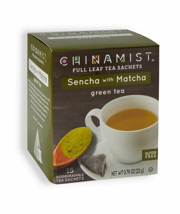 China Mist Sencha With Matcha Organic Green Full Leaf Tea Sachet, 4 Boxes 15 Count Each 4 China Mist Sencha With Matcha Organic Green Full Leaf Tea Sachet, 4 Boxes 15 Count Each - Image 2