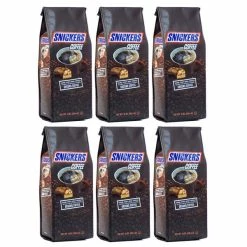 Snickers Caramel, Peanuts, Nougat And Chocolate, Naturally And Artificially Flavored Ground Coffee, 6/10 Oz Bags